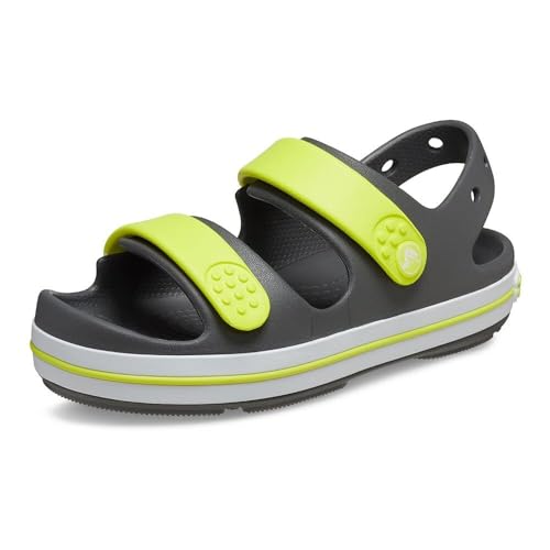 Crocs Crocband Cruiser Sandal K, Sandale, Slate Grey/Acidity, von Crocs