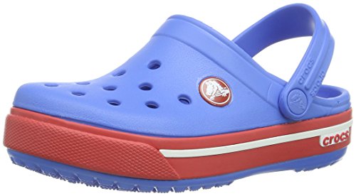 Crocs Crocband II.5 Clog Kids, Unisex - Kinder Clogs, Blau (Varsity Blue/Red), 19/21 EU von Crocs