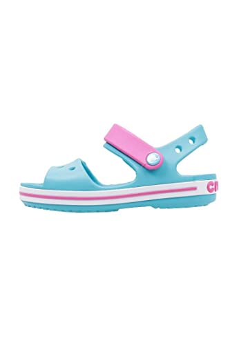 Crocs Crocband Sandalen – Unisex Kindersandalen – Leicht und mit sicherer Passform – Digital Aqua – Größe 34-35 von Crocs