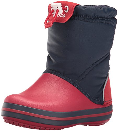 Crocs Crocband LodgePoint Boot Kids, Unisex - Kinder Schneestiefel, Blau (Navy/Red), 25/26 EU von Crocs