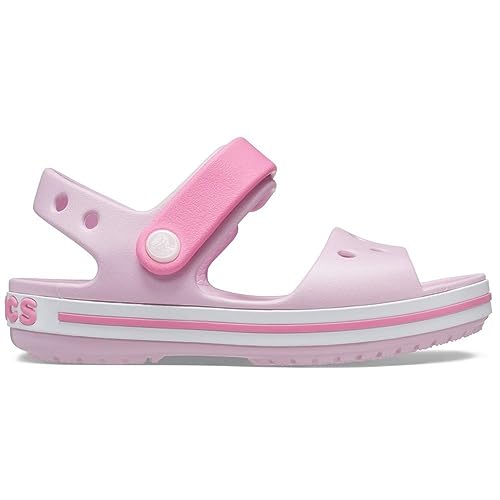 Crocs Crocband Sandalen – Unisex Kindersandalen – Leicht und mit sicherer Passform – Ballerina Pink – Größe 32-33 von Crocs