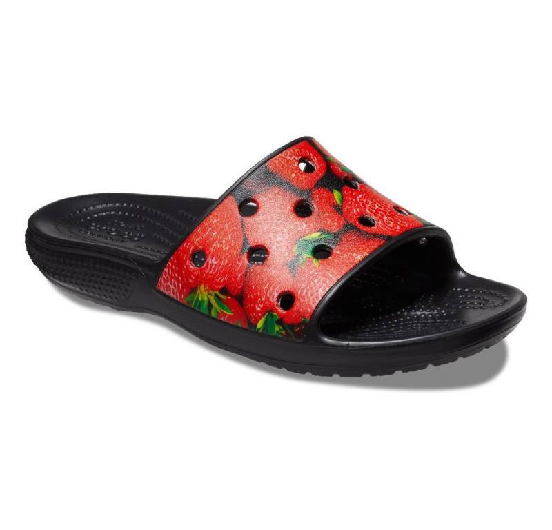 Crocs Crocs Classic Hyper-Real Slide Erdbeeren Clog von Crocs