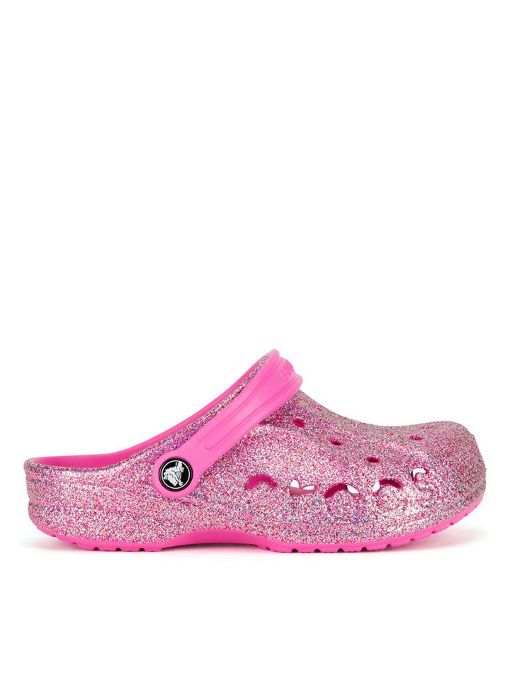 Crocs Crocs Mädchen Flip Flops Crocs-BAYA GLITTER CLOG K 207015-7AA Rosa Ros Badepantolette von Crocs