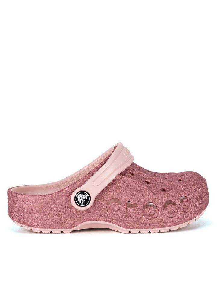 Crocs Crocs Pantoletten Mädchen BAYA GLITTER CLOG KIDS 207015-6SR Rosa Pantolette von Crocs