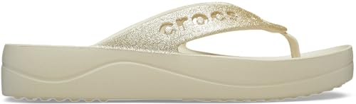 Crocs Damen Baya Plateau-Flip Keilsandale, Knochenfarben, 40 EU von Crocs