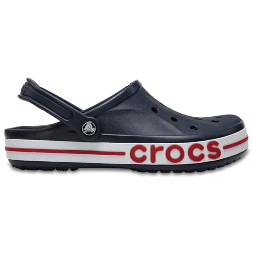 Crocs Bayaband Clogs für Damen und Herren mit Fersenriemen für sicheren Halt 38-39 EU Navy / Pepper von Crocs