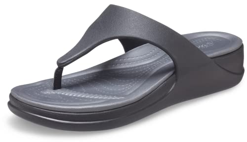 Crocs Damen Boca Wedge Flip W Flop, Schwarz, 41/42 EU von Crocs