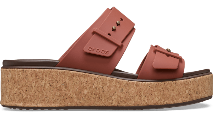 Crocs | Damen | Brooklyn Cork Buckle | Sandalen | Rot | 38 von Crocs
