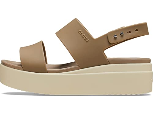 Crocs Damen Brooklyn Low Wedge Sandalen, Khaki Bone, 39/40 EU von Crocs