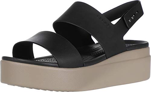 Crocs Damen Brooklyn Low Wedge Sandalen, Black Mushroom, 34/35 EU von Crocs