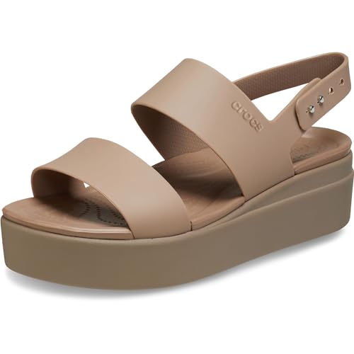 Crocs Damen Brooklyn Low Wedge Sandalen, Latte Mushroom, 36/37 EU von Crocs