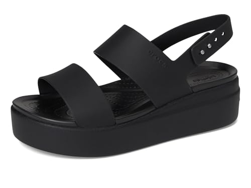 Crocs Herren Brooklyn Low Wedge Sandalen, Black/Black, 33/34 EU von Crocs