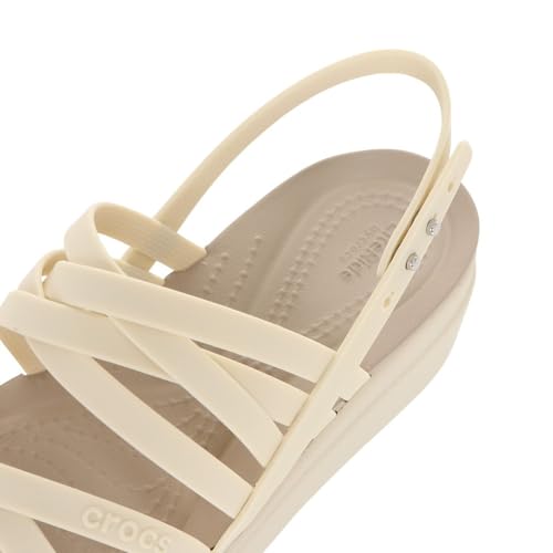 Crocs Brooklyn Strappy Lowwg Bone Platform, Knochenfarbe, 38/39 EUR von Crocs