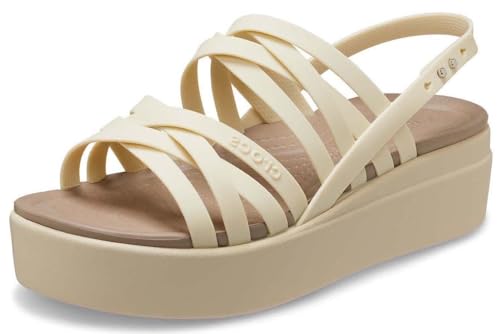 Crocs Damen Brooklyn Strappy LowWdg Bone Plateau, Knochenfarben, 36/37 EU von Crocs