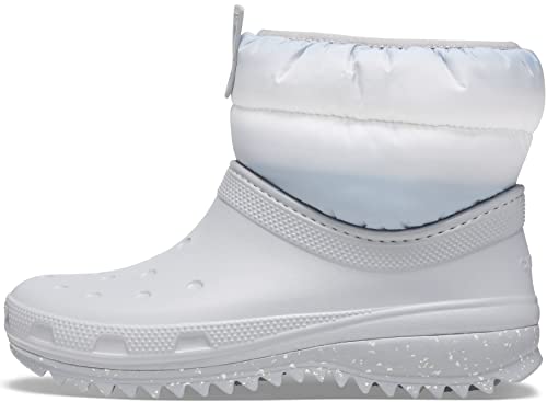 Crocs Damen Classic Neo Puff Shorty Boot W Snow, Hellgrau-weiß, 38/39 EU von Crocs