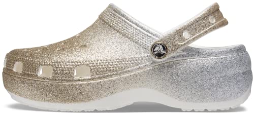 Crocs Damen Classic Platform Clog W Holzschuh, White/Gold, 36/37 EU von Crocs