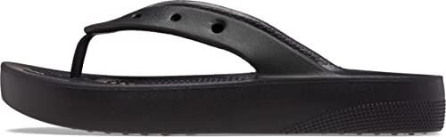 Crocs Women's Classic Platform Flip W Clog, Black, 5 UK von Crocs