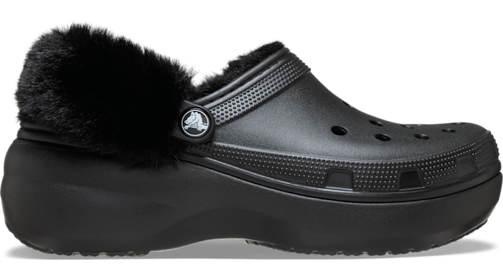 Crocs | Damen | Classic Platform Fuzz Lined  | Clogs | Schwarz | 36 von Crocs