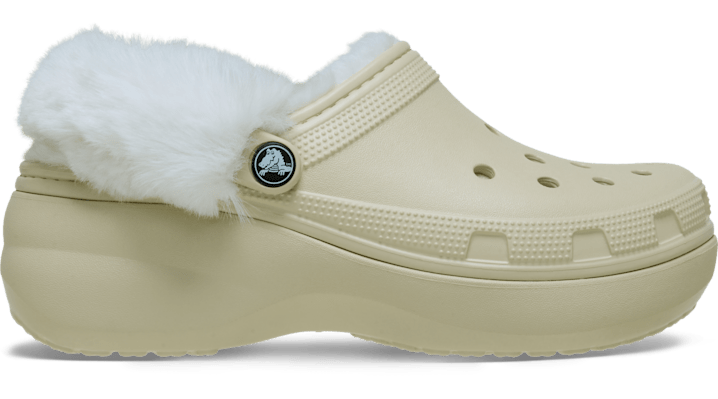Crocs | Damen | Classic Platform Fuzz Lined  | Clogs | neutrals | 38 von Crocs