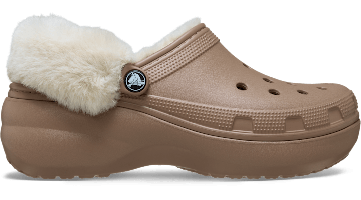 Crocs | Damen | Classic Platform Fuzz Lined  | Clogs | Braun | 37 von Crocs