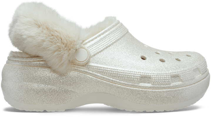 Crocs | Damen | Classic Platform Fuzz Lined Glitter  | Clogs |  | 38 von Crocs