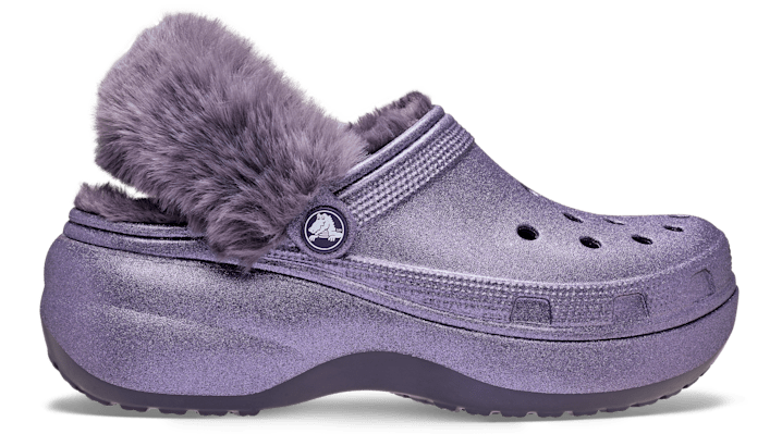 Crocs | Damen | Classic Platform Fuzz Lined Glitter  | Clogs |  | 41 von Crocs