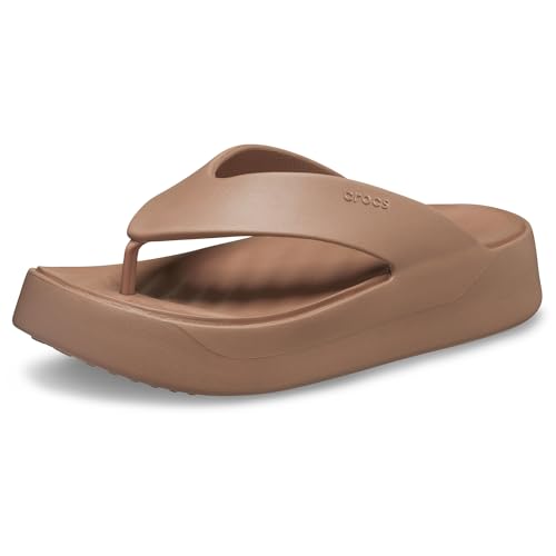 Crocs Damen Getaway Plateau Flip Flop, Latte, 37 EU, latte, 36/37 EU von Crocs