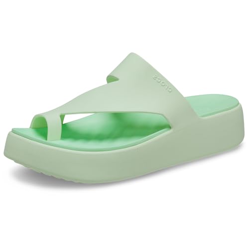 Crocs Damen Getaway Platform Toe Loop Sandale, grün, 39 EU von Crocs