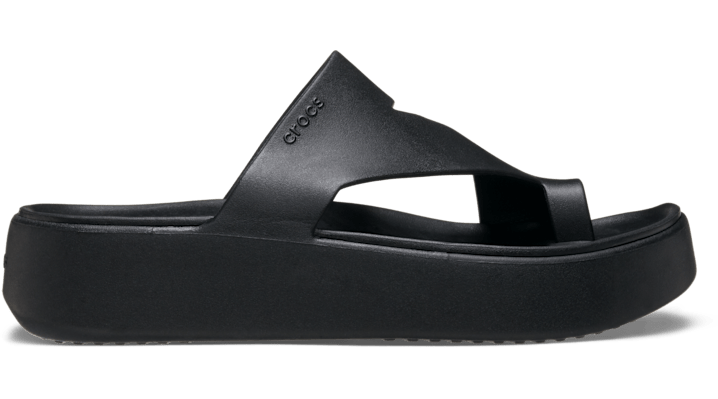 Crocs | Damen | Getaway Platform Toe Loop | Sandalen | Schwarz | 37 von Crocs
