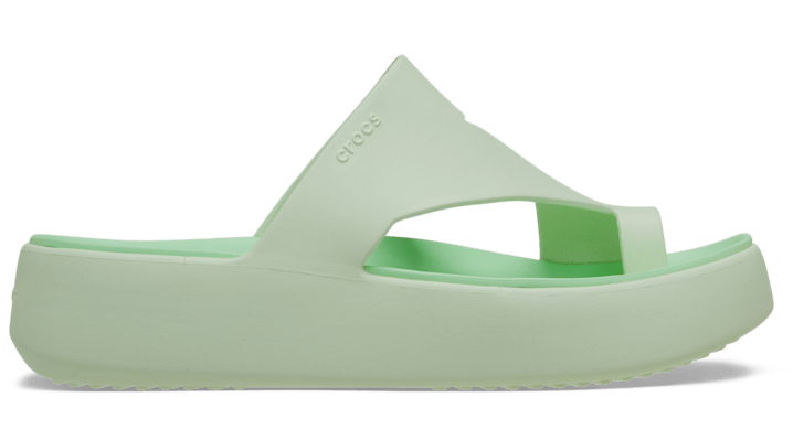 Crocs | Damen | Getaway Platform Toe Loop | Sandalen | Grün | 33 von Crocs