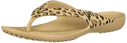 Crocs Damen Kadee Ii Graphic Flip Flops | Wasserschuhe, Gold (Leopard/Gold), 39 EU von Crocs