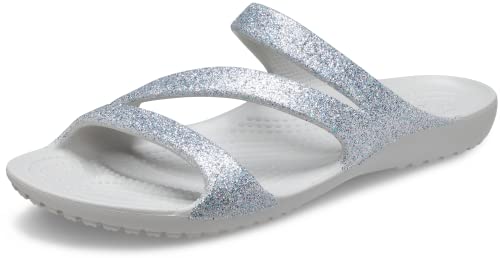 Crocs Kadee II Glitter Sandal W, Holzschuh, Silver, 41/42 EU von Crocs