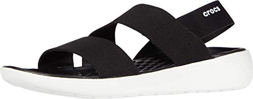 Crocs Damen Literide Stretch Women Sandalen, Schwarz (Black/White 066), 34/35 EU von Crocs