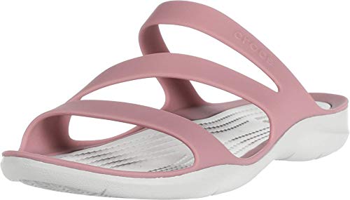 Crocs Damen Swiftwater Sandalen zum Reinschlüpfen, Cassis/Pearl White, 34 EU von Crocs