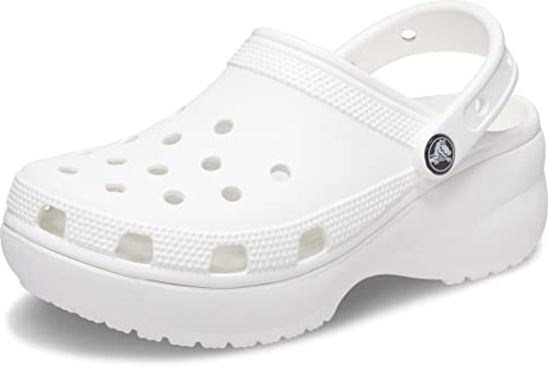 Crocs womens Classic Platform Clog Clog, White, 38/39 EU von Crocs