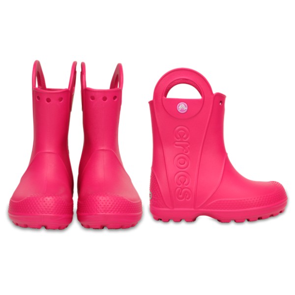 Crocs - Handle It Rain Boot Kids - Gummistiefel Gr 25-26 rosa von Crocs