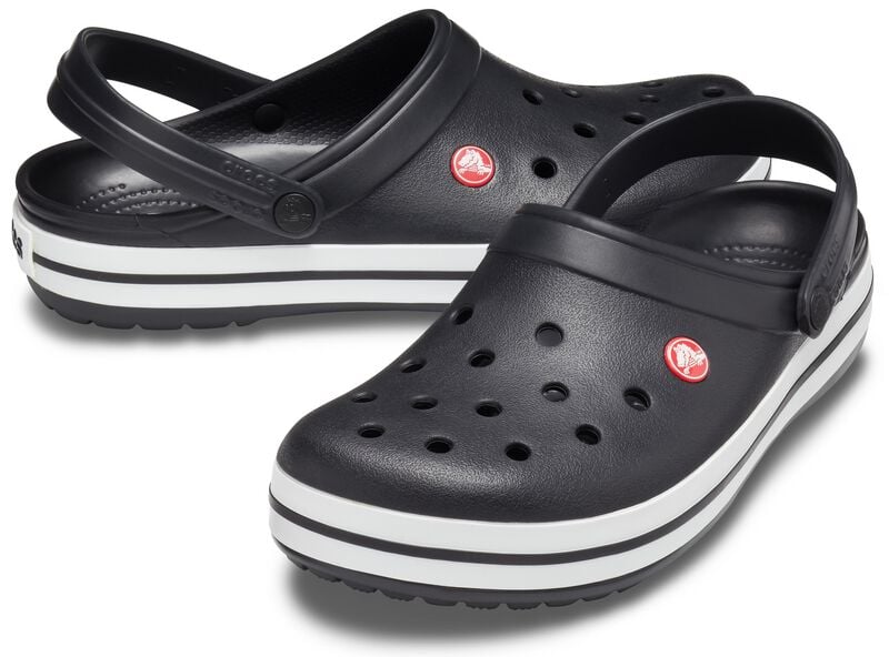 Crocs Hausschuh - Crocband Clog - EU38-39 bis EU45-46 - Größe EU 41-42 - schwarz/weiß von Crocs