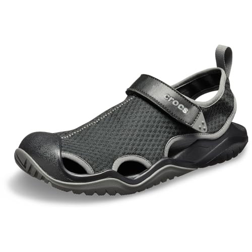 Crocs Damen Swiftwater Mesh Deck Sandal M Sandalen, Black, 45/46 EU von Crocs