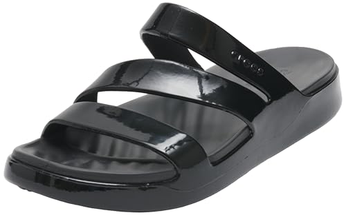 Crocs Herren Getaway Patent Strappy Badeschlappen, Black, 38/39 EU Crocs Herren Getaway Patent Strappy Badeschlappen, Black, 38/39 EU von Crocs