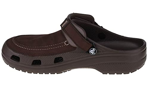 Crocs Classic Yukon Vista II Clogs – Clogs für Herren – Obermaterial aus Kunstleder und verstellbare Fersenriemen – Espresso – Größe 41-42 von Crocs