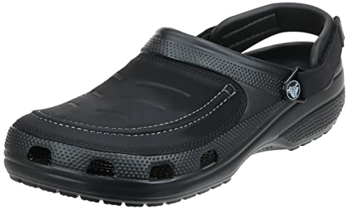 Crocs Classic Yukon Vista II Clogs – Clogs für Herren – Obermaterial aus Kunstleder und verstellbare Fersenriemen – Schwarz – Größe 41-42 von Crocs