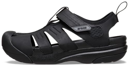 Crocs Damen Yukon Fisherman Sandalen, Black, 39/40 EU von Crocs