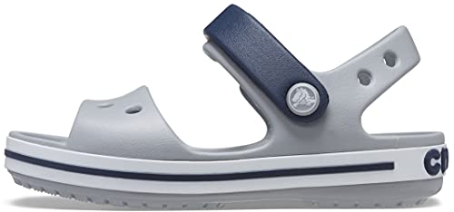 Crocs unisex-child Crocband Sandal Sandal, Light Grey/Navy, 29/30 EU von Crocs