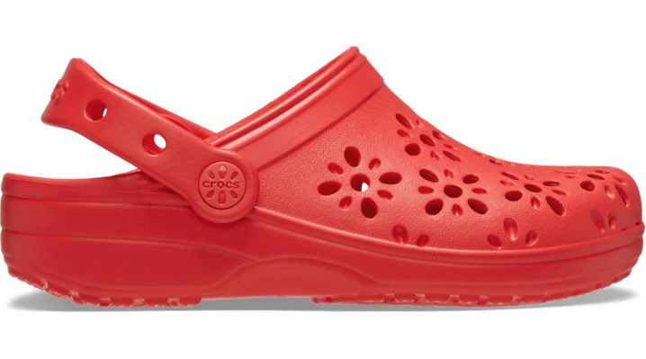 Crocs | Kinder |  Classic Floral Cut-Out  | Clogs | Rot | 32 von Crocs