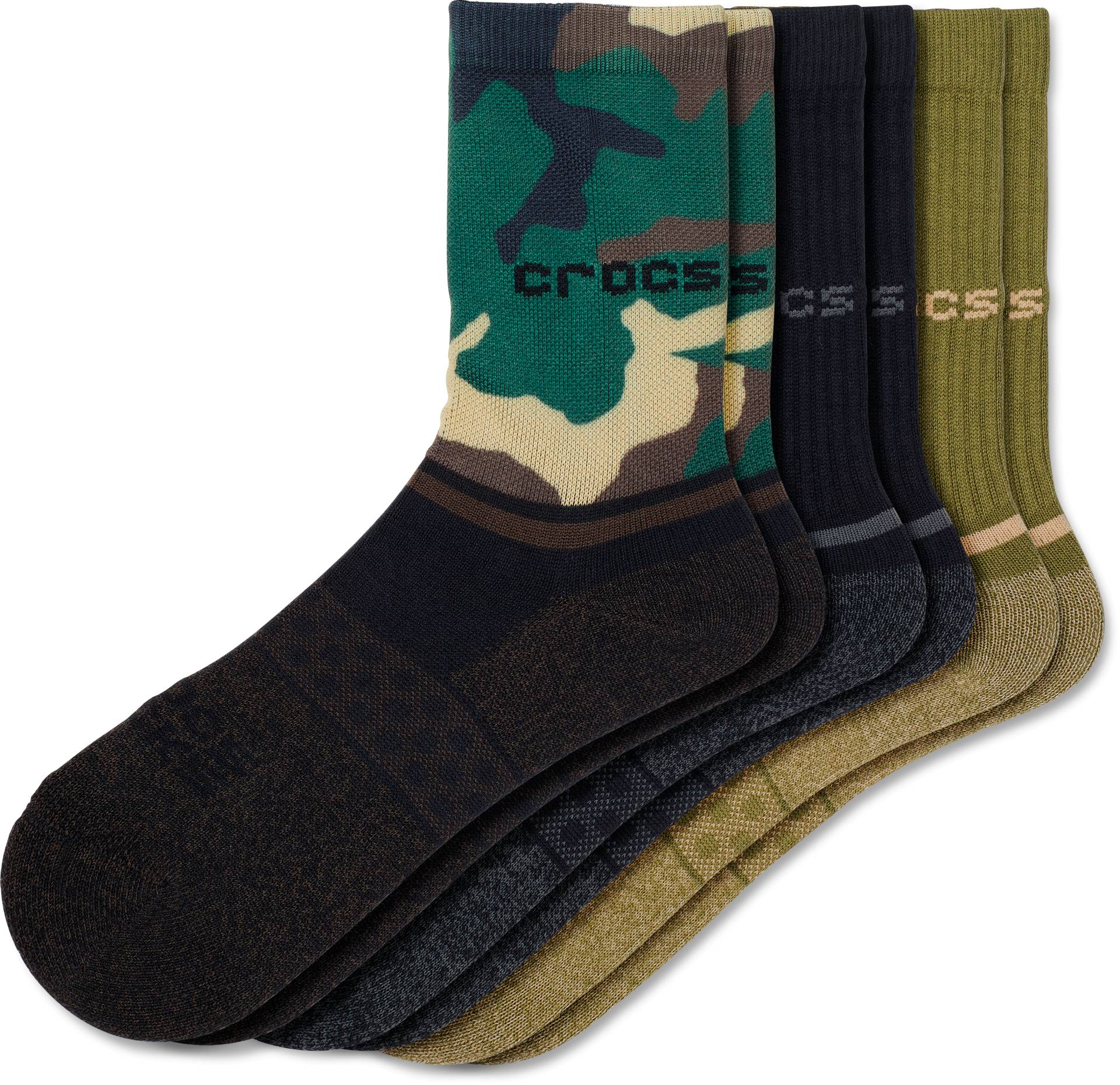 Crocs | Kinder | Crocs Socks  Crew Evergreen 3-Packs | Schuhe | Schwarz | S von Crocs