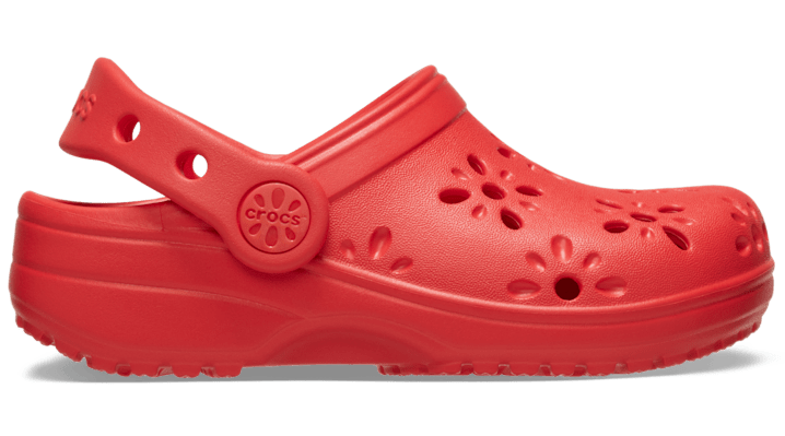 Crocs | Kinder | Toddler Classic Floral Cut-Out  | Clogs | Rot | 24 von Crocs