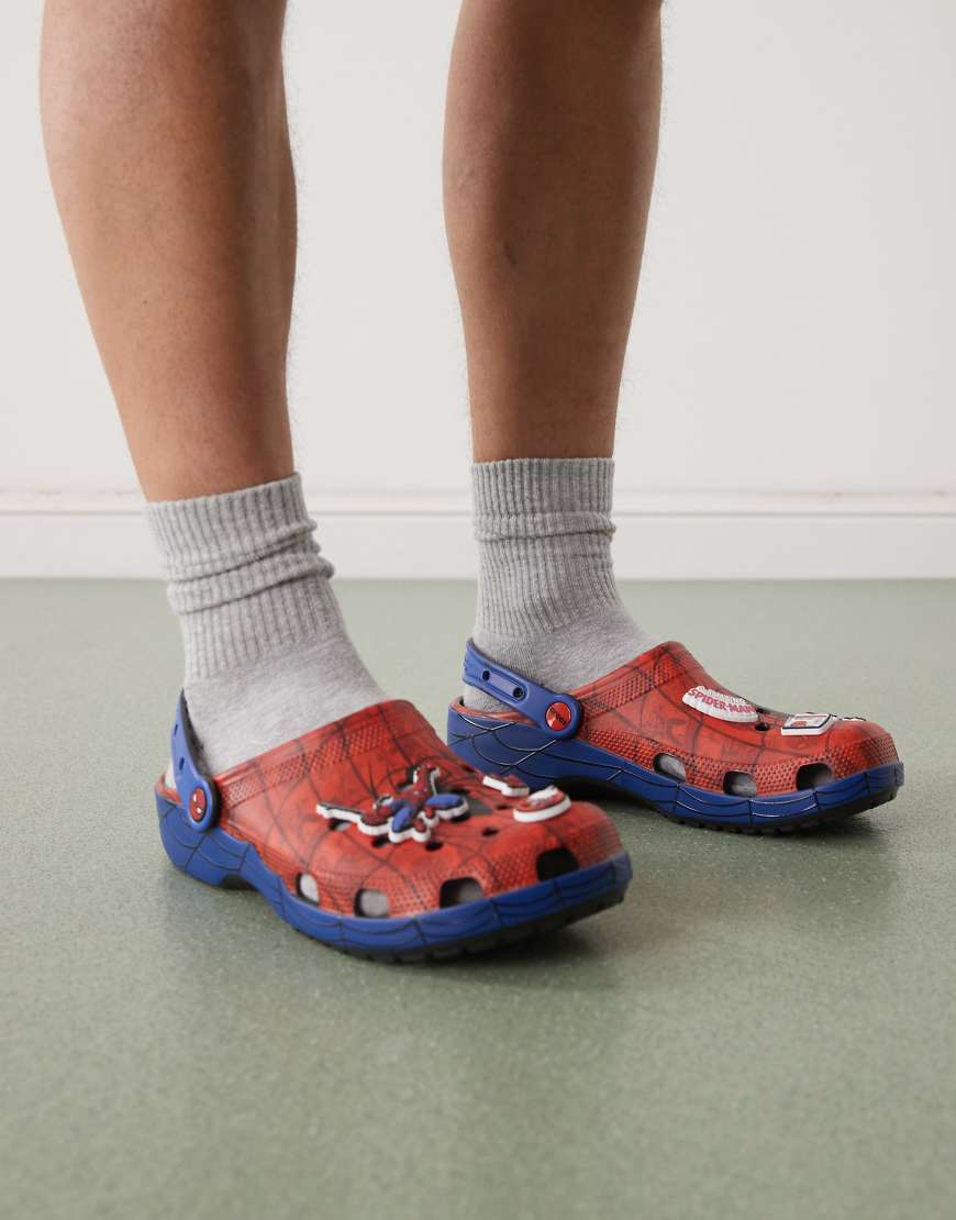 Crocs - Klassische Clogs mit Spiderman-Design in Blau von Crocs