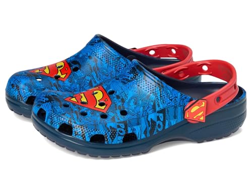 Crocs Klassische Superman-Clogs für Kinder, unisex, klein, Mehrfarbig/Meereswellen (Ocean Tides), 3 Little Kid von Crocs