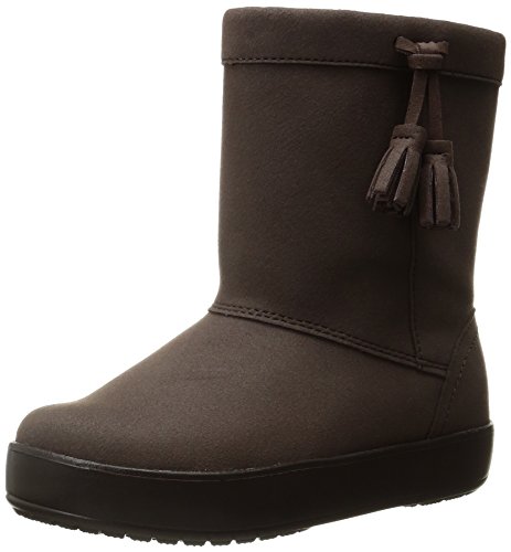 Crocs Mädchen Lodgepointbootk Schlupfstiefel, Braun Espresso, 24/25 EU von Crocs