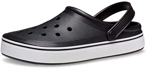 Crocs Off Court Clog Sandalen, Unisex-Erwachsene, Schwarz und silberfarben, 43/44 EU von Crocs